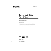 Sony RCD-W1 manual cover