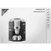 Jura Impressa E30 Coffee Machine manual cover