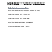 KORG Pa50SD manual cover