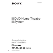 Sony DAV-HDZ270 manual cover