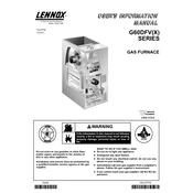 Lennox G60DFV(X) manual cover