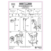 Deco Glamour B&M Oval Drinks Trolley Gold 363791 manual cover