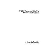 Epson PowerLite 51c manual cover