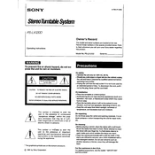 Sony PS-LX120D manual cover