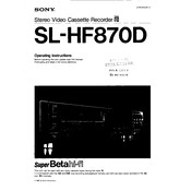 Sony SL-HF870D manual cover