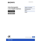 Sony ILCE-3000 manual cover