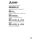 Mitsubishi Electric MRJ4DUBRJ, MRJ4DUARJ manual cover