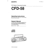 Sony CFD-58 manual cover