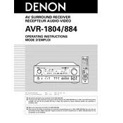 Denon AVR-884 manual cover