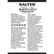 Salter BW08819EGFOB Blackmarble 5 Piece Pan Set manual cover