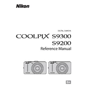 Nikon Coolpix S9300, S9200 manual cover