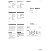 Sony XS-V1632 manual cover