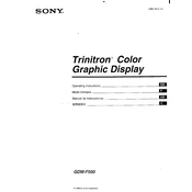 Sony GDM-F500 manual cover