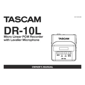 Tascam DR-10L manual cover