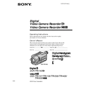 Sony CCD-TRV118 Hi8 manual cover