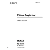 Sony VPL-HS50 manual cover