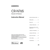 Onkyo CR N765 manual cover