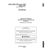 John Deere 1450 CWS CIS and 1550 CWS CIS manual cover