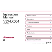 Pioneer VSX-LX504 manual cover