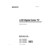 Sony KDL-V26XBR1 manual cover