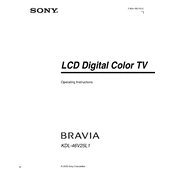 Sony KDL-46V25L1 manual cover