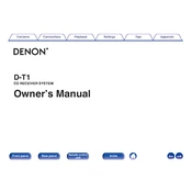 Denon D-T1 manual cover