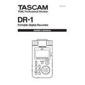 Tascam DR-1 manual cover