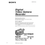 Sony DCR-TRV203 manual cover