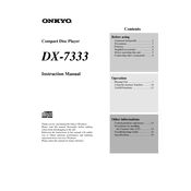 Onkyo DX 7333 manual cover