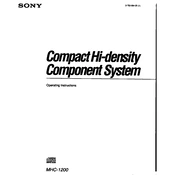 Sony MHC-1200 manual cover