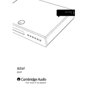 Cambridge Audio Azur 650T Tuner manual cover