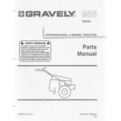 Gravely 985 Series 985301 1995 Tractor manual cover