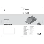 Bosch AL 36V-20 Blower manual cover