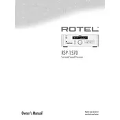 Rotel RSP-1570 Sound Processor manual cover