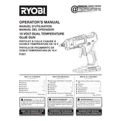 Ryobi P307 Glue Gun manual cover