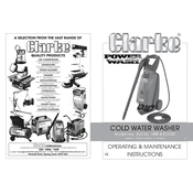 Clarke 7320610 ELS140 Cold Water Washer manual cover