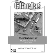 Clarke 3400760 CSK100 Soldering Gun Kit manual cover