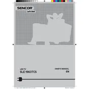 Sencor SLE 1963TCS Television manual cover