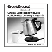 Chef's Choice 673 Kettle manual cover