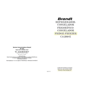 Brandt CA2950E Refrigerator manual cover