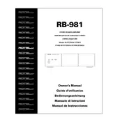 Rotel RB-981 Amplifier manual cover