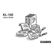 Casio KL-100 Label Printer manual cover