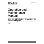 Perkins 402F-05 Engine manual cover