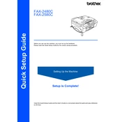 Brother FAX-2480C manual cover