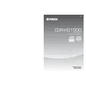 Yamaha CDR-HD1500 Recorder manual cover