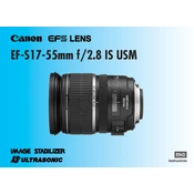 Canon Ultrasonic EF-S17-55mm f 2.8 IS USM manual cover