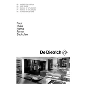 De Dietrich DOS1160X Oven manual cover