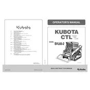 Kubota SVL65-2 Track Loader manual cover