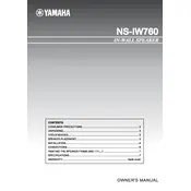 Yamaha NS-IW760 Speaker manual cover