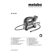 Metabo FP 18 LTX Grease Gun manual cover